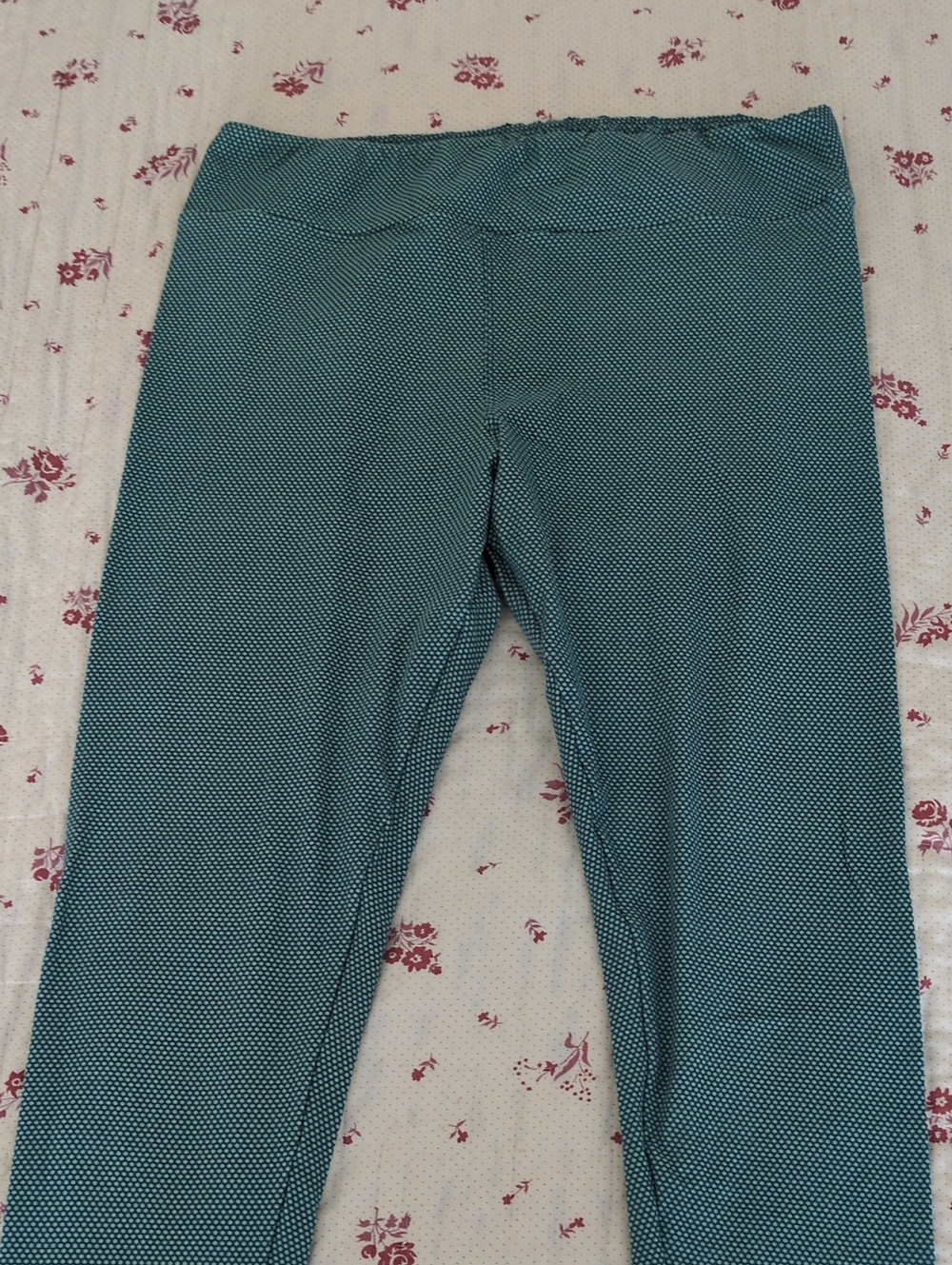 Lularoe Teal Dot Ponte Leggings - Comfortable Bottoms